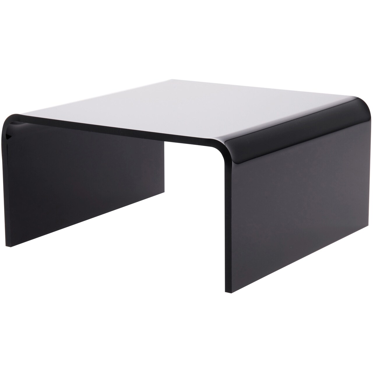 Plymor Black Acrylic Short Square Display Riser, 3" H x 6" W x 6" D (3/16" thick)